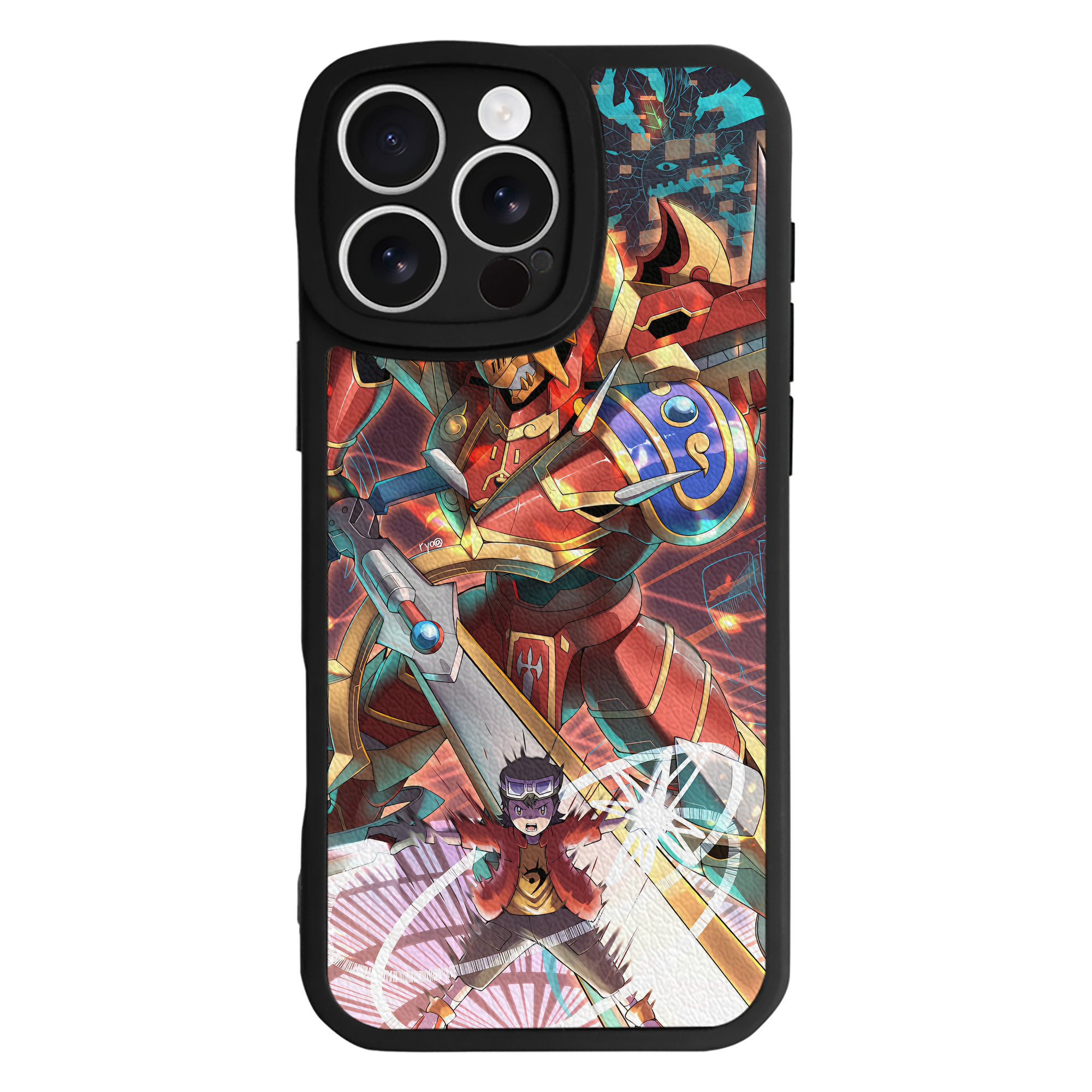 （画像用） Digimon デジタルモンスター/デジモン 【iPhone 16シリーズ対応】シリコンスマホケース（レザー調） 材質：シリコン